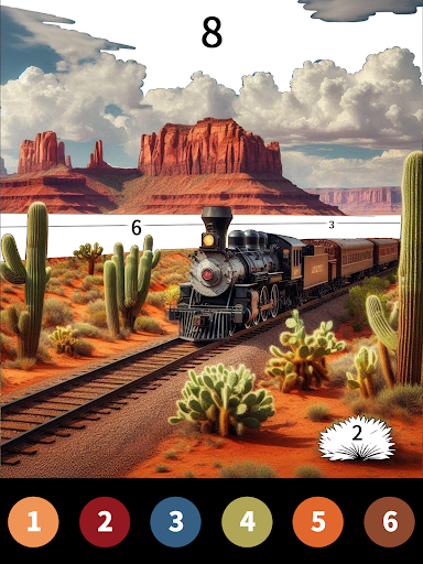 Captura de pantalla de Wild West Color by Number Book