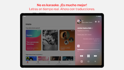 Captura de pantalla de Apple Music