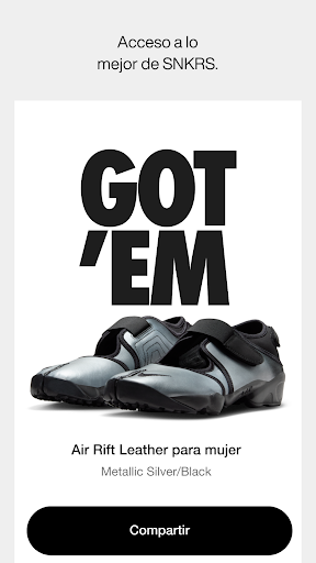 Captura de pantalla de Nike SNKRS: Zapatillas y ropa