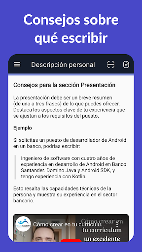 Captura de pantalla de Currículum Vítae - CV Engineer