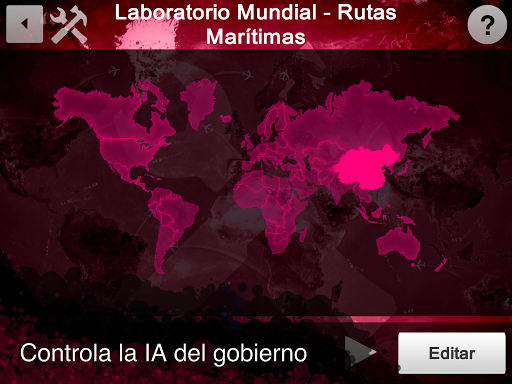 Captura de pantalla de Plague Inc Editor de Escenario