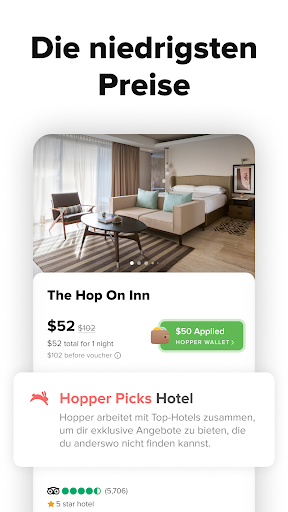 Hopper: Flug, Hotel & Auto Screenshot