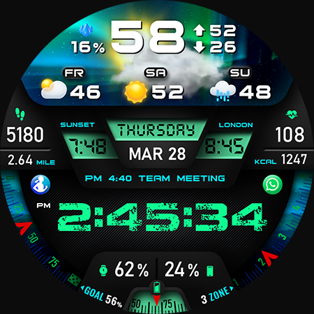 Captura de pantalla de PER27 Digital Watch Face