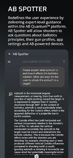 Applied Ballistics Quantum screenshot