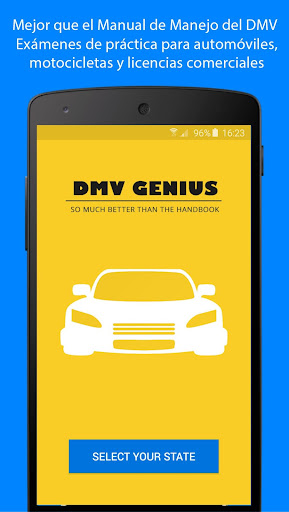 Captura de pantalla de DMV Genius Examen de Practica