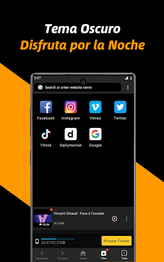 Captura de pantalla de Descargador de video privado