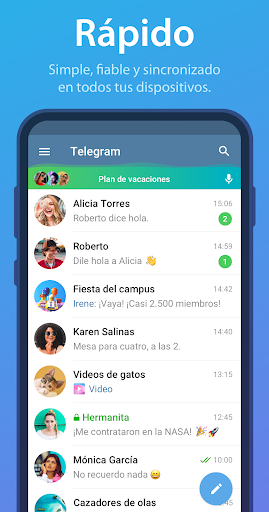 Captura de pantalla de Telegram
