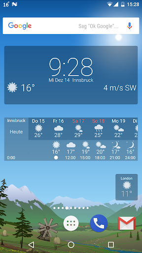 Genaue Wetter YoWindow Screenshot