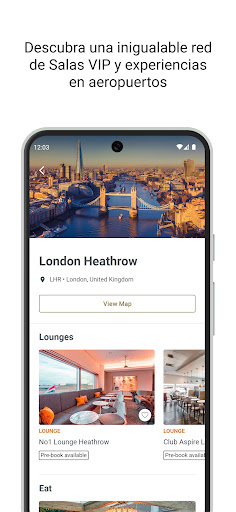 Captura de pantalla de Priority Pass™