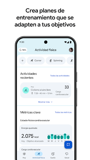 Captura de pantalla de Google Health (Fitbit)