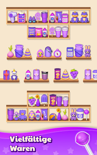 Waren sortieren Match-3-Puzzle Screenshot