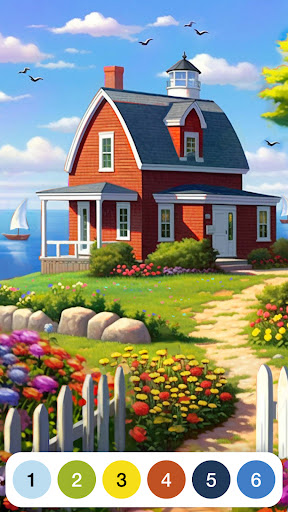 Malen mit Zahlen Färbung Spiel Screenshot