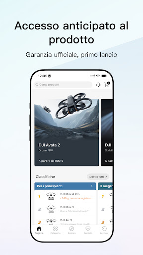 Captura de pantalla de DJI Store