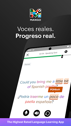 Captura de pantalla de Mango Languages