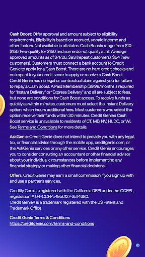 Credit Genie: Get Cash Advance screenshot