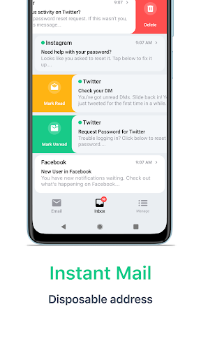 Captura de pantalla de Temp Mail - Correo temporal