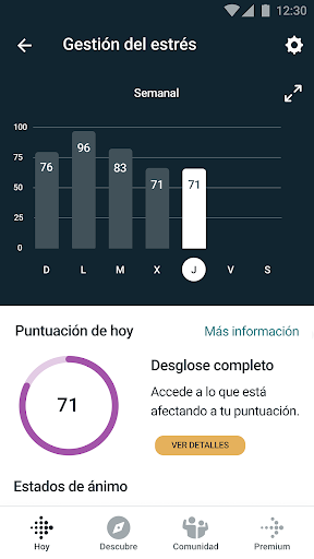 Captura de pantalla de Google Health (Fitbit)
