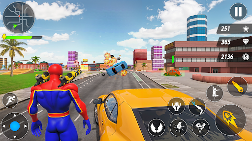Captura de pantalla de Spider Robot Hero Car Games