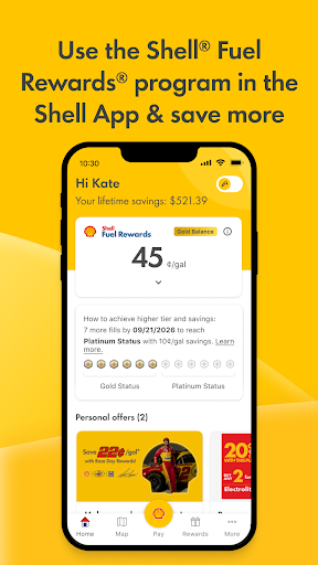Captura de pantalla de Shell: Fuel, Charge & More