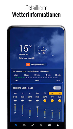 Transparente Uhr & Wetter Screenshot