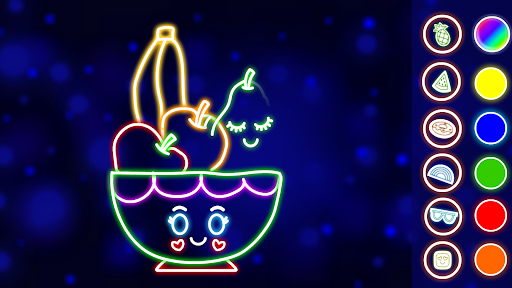 Captura de pantalla de Juegos de dibujar glow doodle