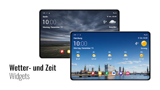 Transparente Uhr & Wetter Screenshot