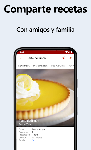 Captura de pantalla de Recipe Keeper
