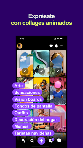 Captura de pantalla de Shuffles de Pinterest