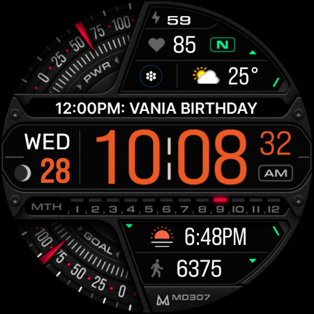 Captura de pantalla de MD307 Digital watch face