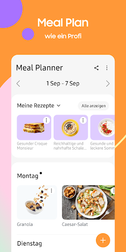 Samsung Food: Mahlzeitplanung Screenshot
