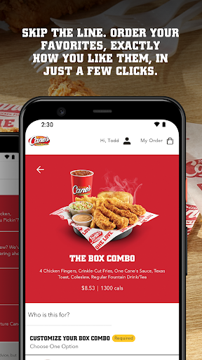 Captura de pantalla de Raising Cane's Chicken Fingers