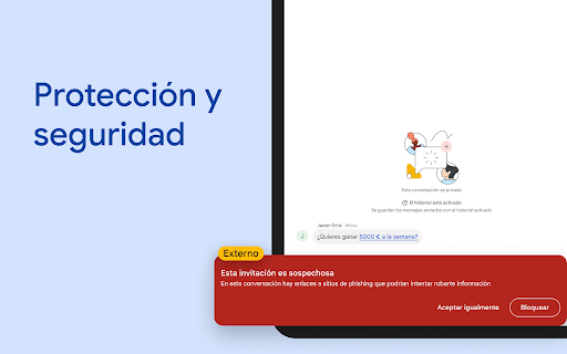 Captura de pantalla de Google Chat