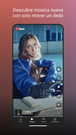 Captura de pantalla de YouTube Music