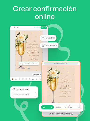 Captura de pantalla de Crea Tarjetas de Invitación