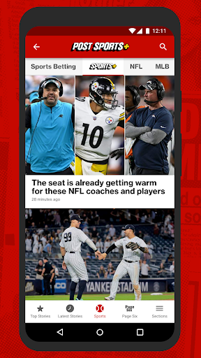 Captura de pantalla de New York Post for Phone