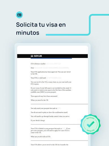 Captura de pantalla de iVisa: Visas de viaje online
