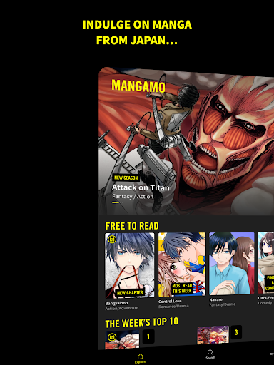 Captura de pantalla de Mangamo Manga & Comics