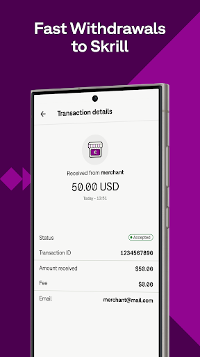 Captura de pantalla de Skrill - Fast, secure payments