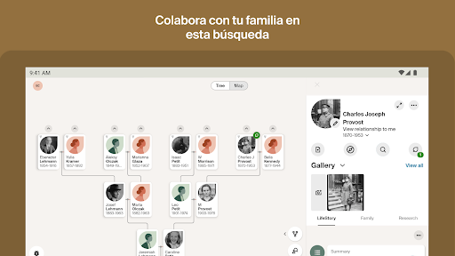 Captura de pantalla de Ancestry: Tu historia y ADN