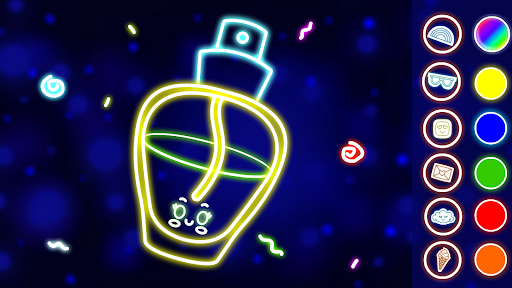 Captura de pantalla de Juegos de dibujar glow doodle