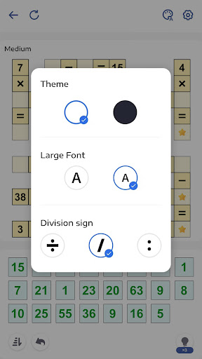 Captura de pantalla de Juego Matemático, Crossmath