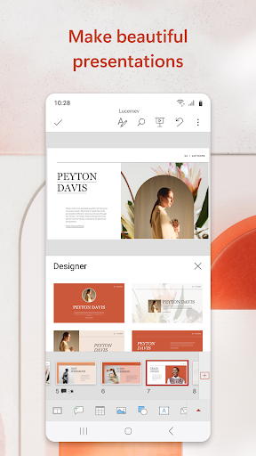 Captura de pantalla de Microsoft PowerPoint