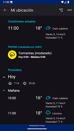 Captura de pantalla de Alarma de Lluvia (Rain Alarm)