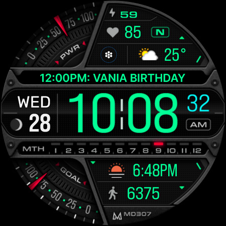 Captura de pantalla de MD307 Digital watch face