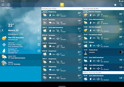Captura de pantalla de El Tiempo España XL PRO