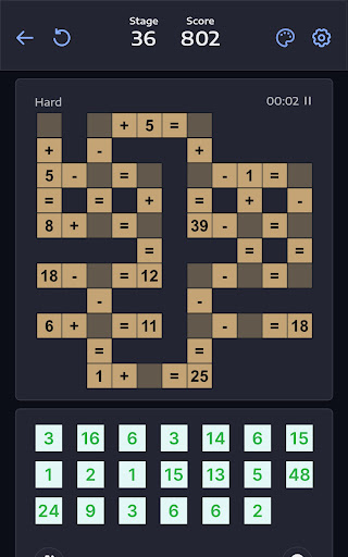 Mathematik-Puzzles - Crossmath Screenshot