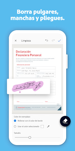 Captura de pantalla de Adobe Scan: escáner PDF con IA