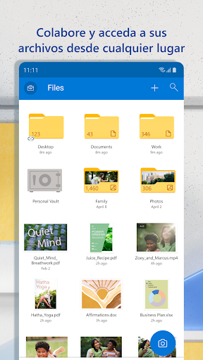 Captura de pantalla de Microsoft OneDrive