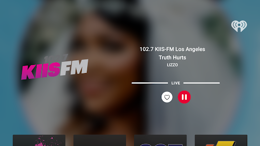 Captura de pantalla de iHeartRadio for Google TV