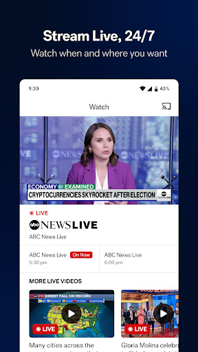 Captura de pantalla de ABC News: Breaking News Live